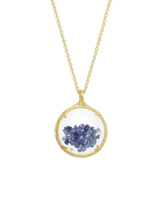 Birthstone Shaker Necklace I Small sold by Blue Ruby