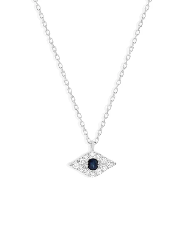 Small Evil Eye CZ Necklace sold by Blue Ruby