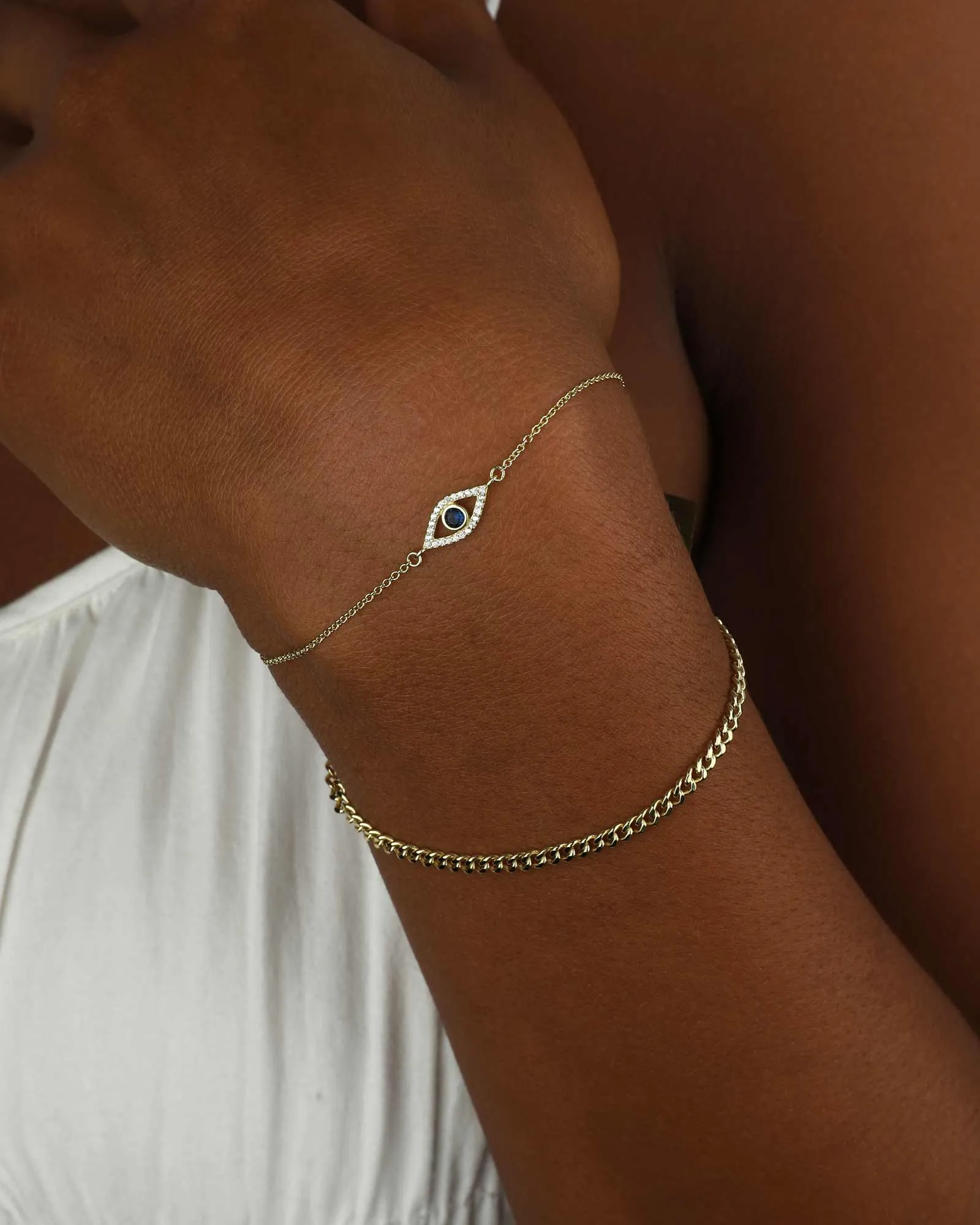 Evil Eye Open CZ Bracelet sold by Blue Ruby product image thumbnail 2