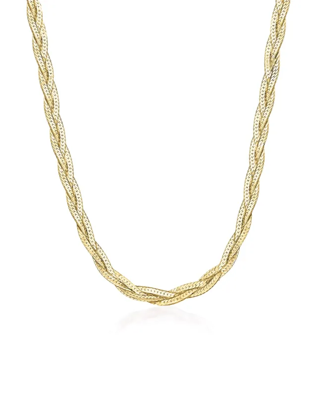 Braided Herringbone Necklace sold by Blue Ruby