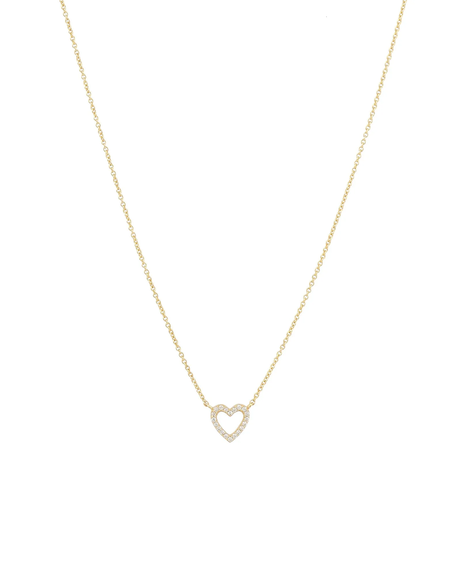 Pavé Open Heart Necklace sold by Blue Ruby