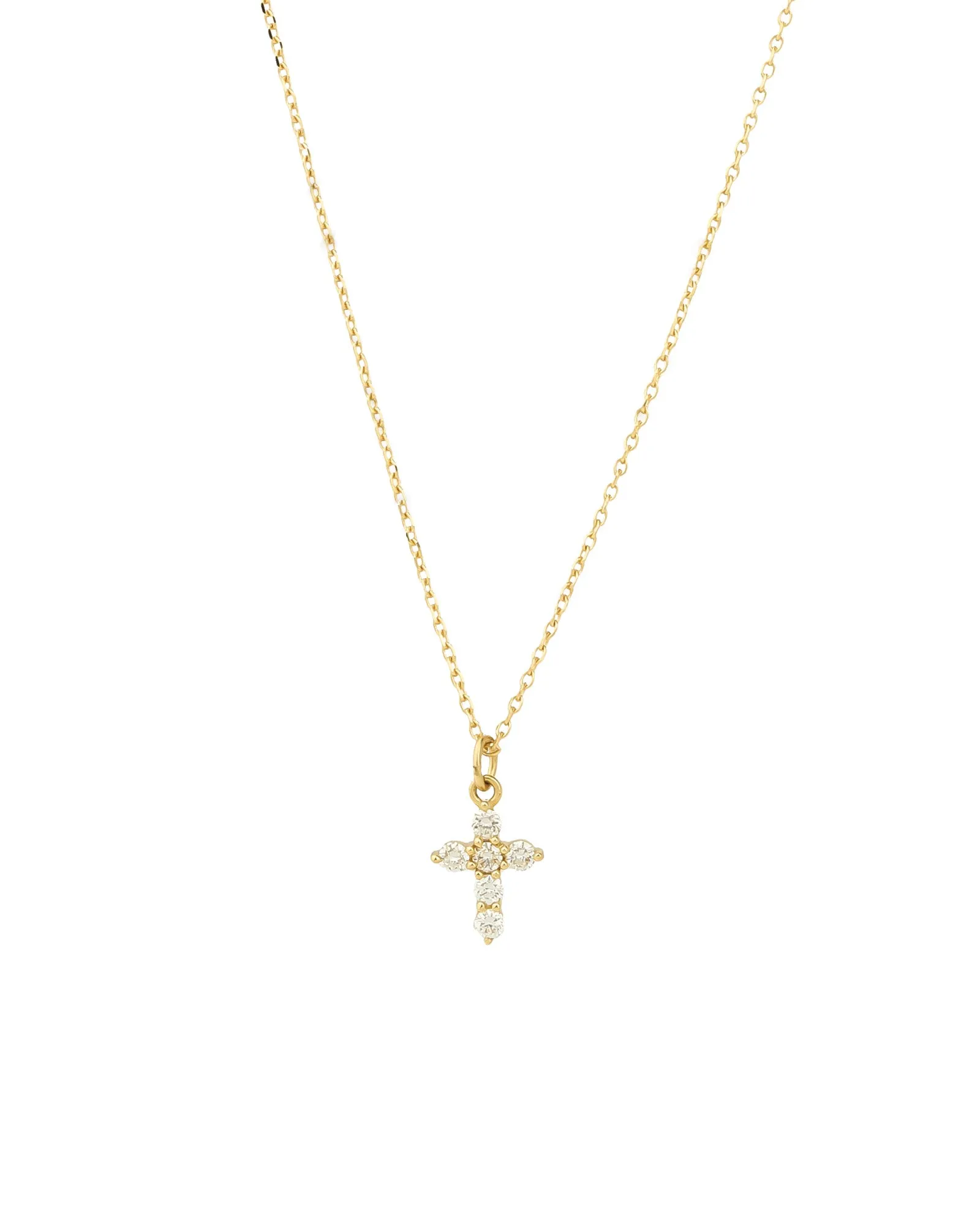 6 Diamond Cross Cable Necklace sold by Blue Ruby