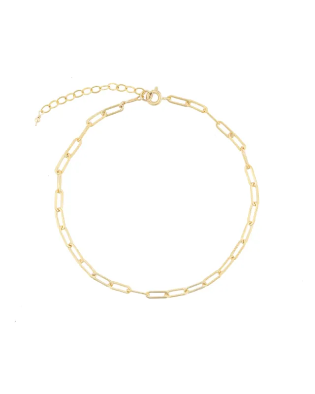 Paperclip Chain Anklet | Medium sold by Blue Ruby