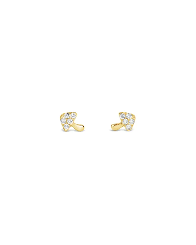Pavé Mushroom Studs sold by Blue Ruby
