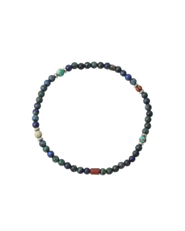 Mixed Stone + African Bead Bracelet | 4mm sold by Blue Ruby