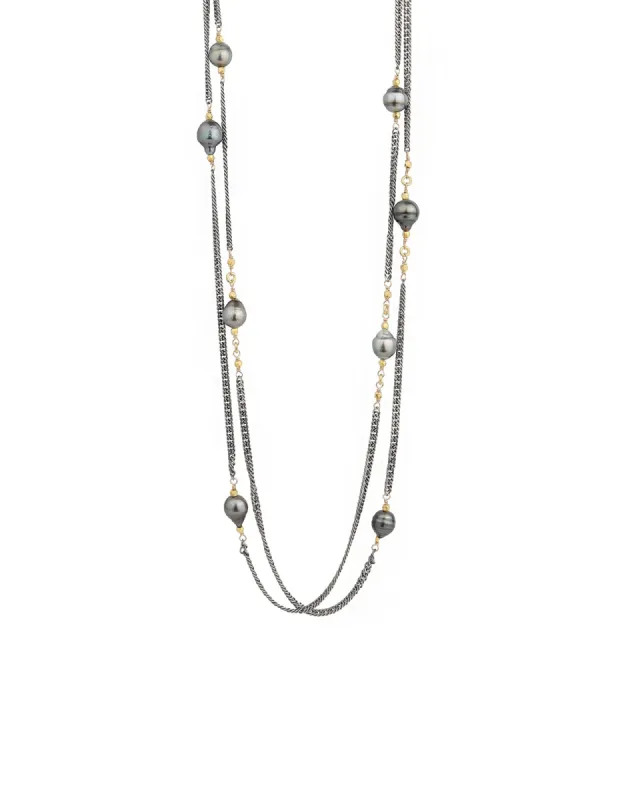 2 Chain Tahitian Pearl Necklace sold by Blue Ruby