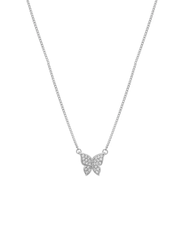Pavé CZ Butterfly Necklace sold by Blue Ruby