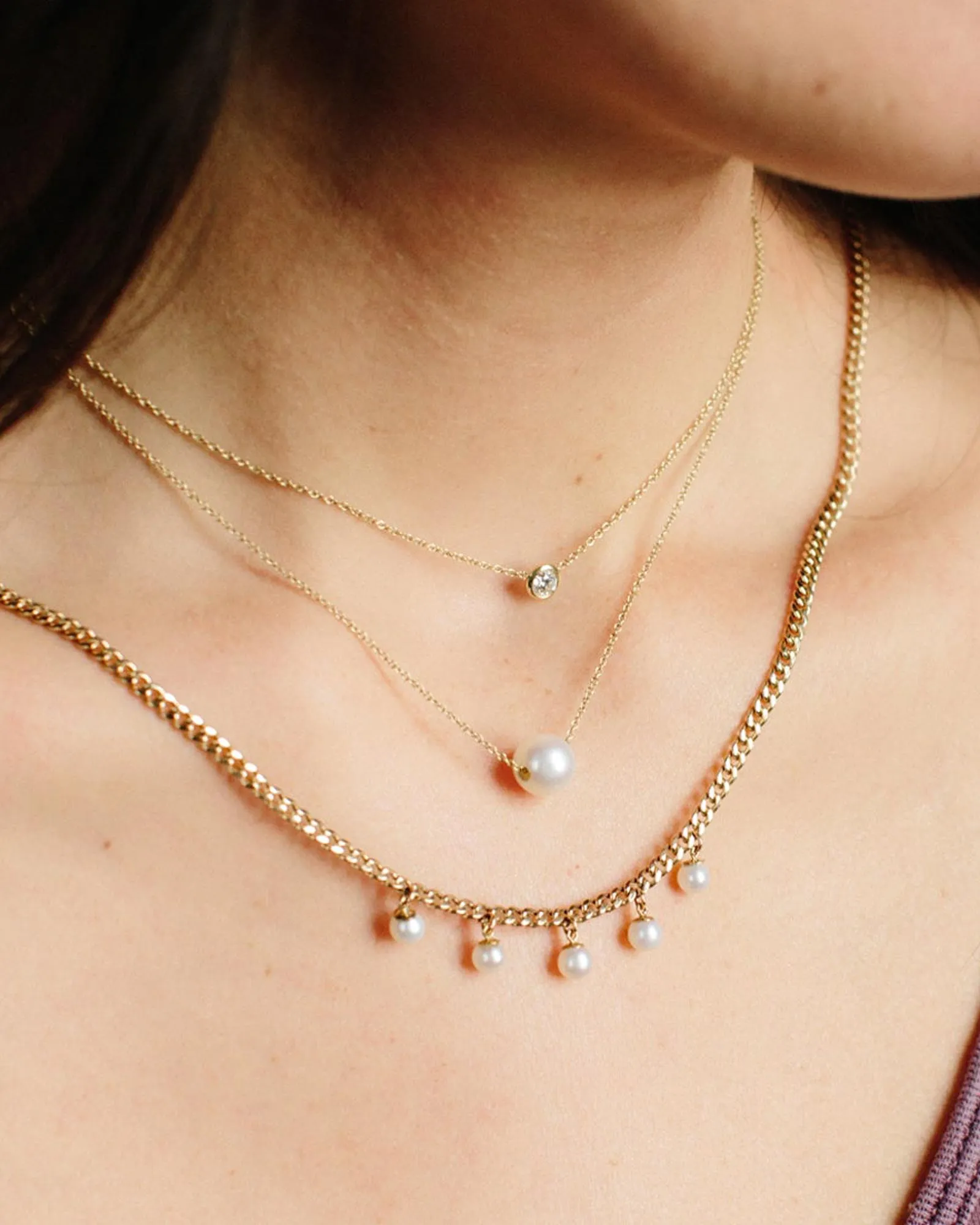 Bezel Diamond Necklace sold by Blue Ruby product image thumbnail 2