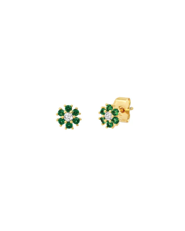 CZ Flower Studs sold by Blue Ruby