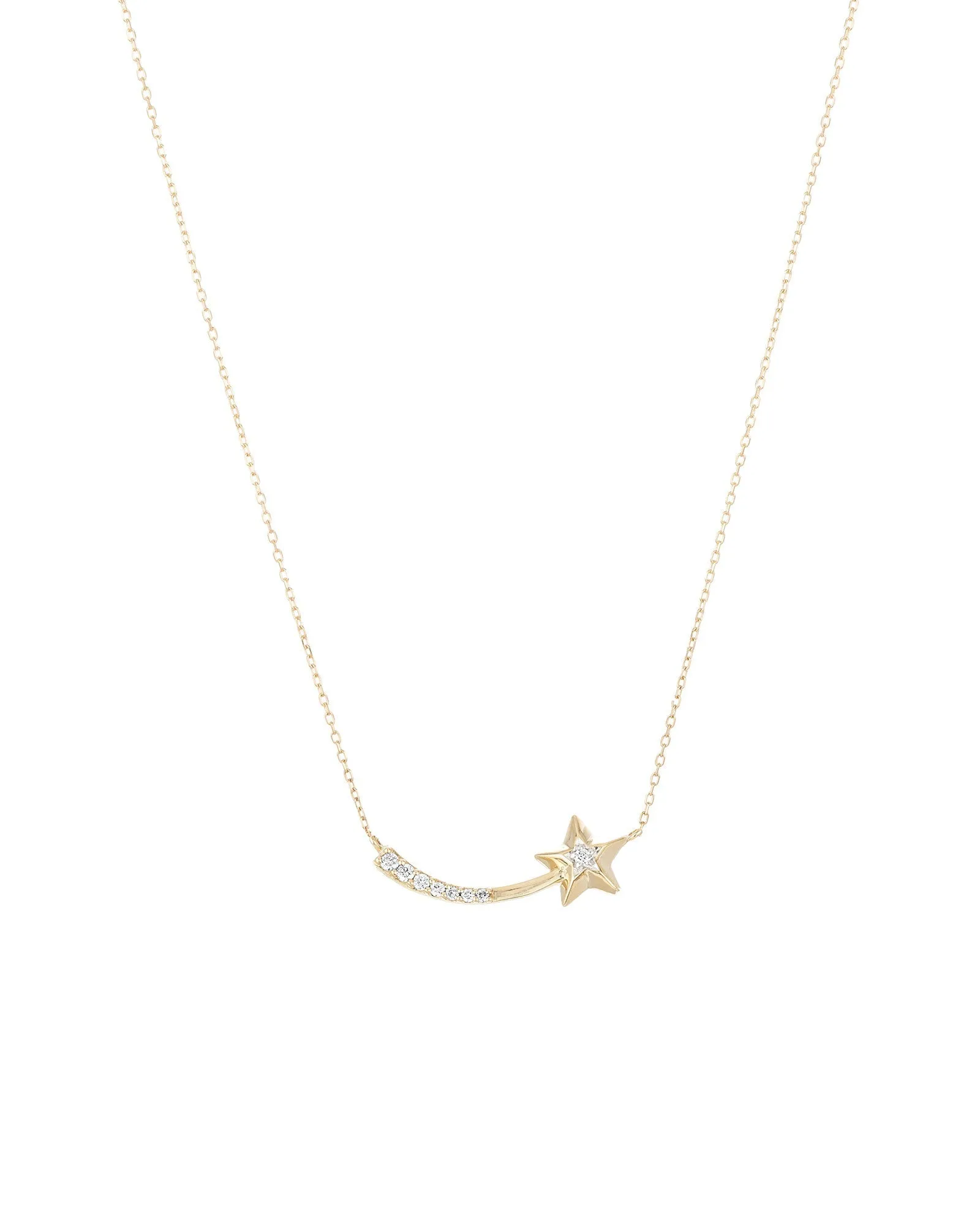 Shooting Star Small Pavé Curve Necklace sold by Blue Ruby