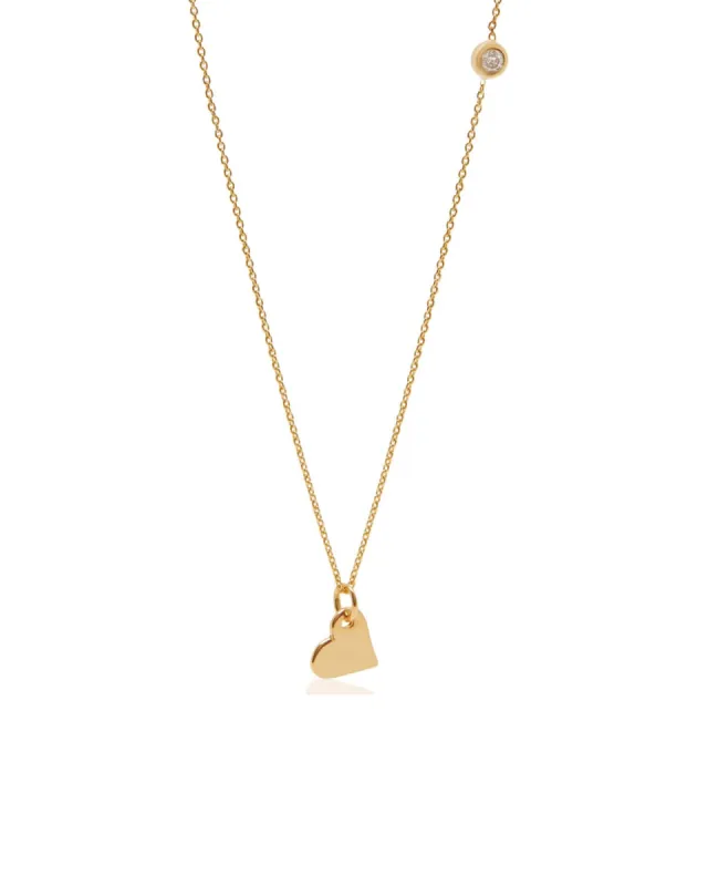 Drop Heart Necklace sold by Blue Ruby