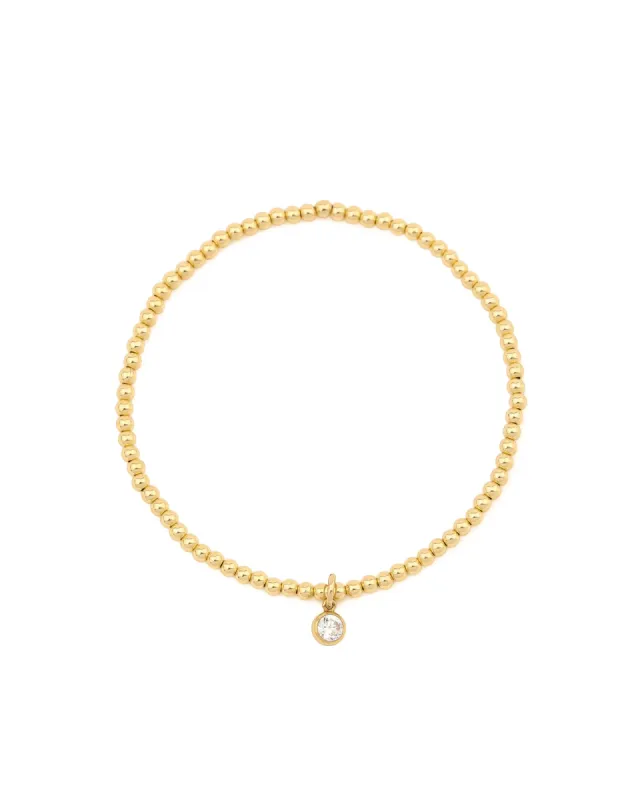 Beaded 4mm CZ Drop Bracelet | 2.5mm sold by Blue Ruby