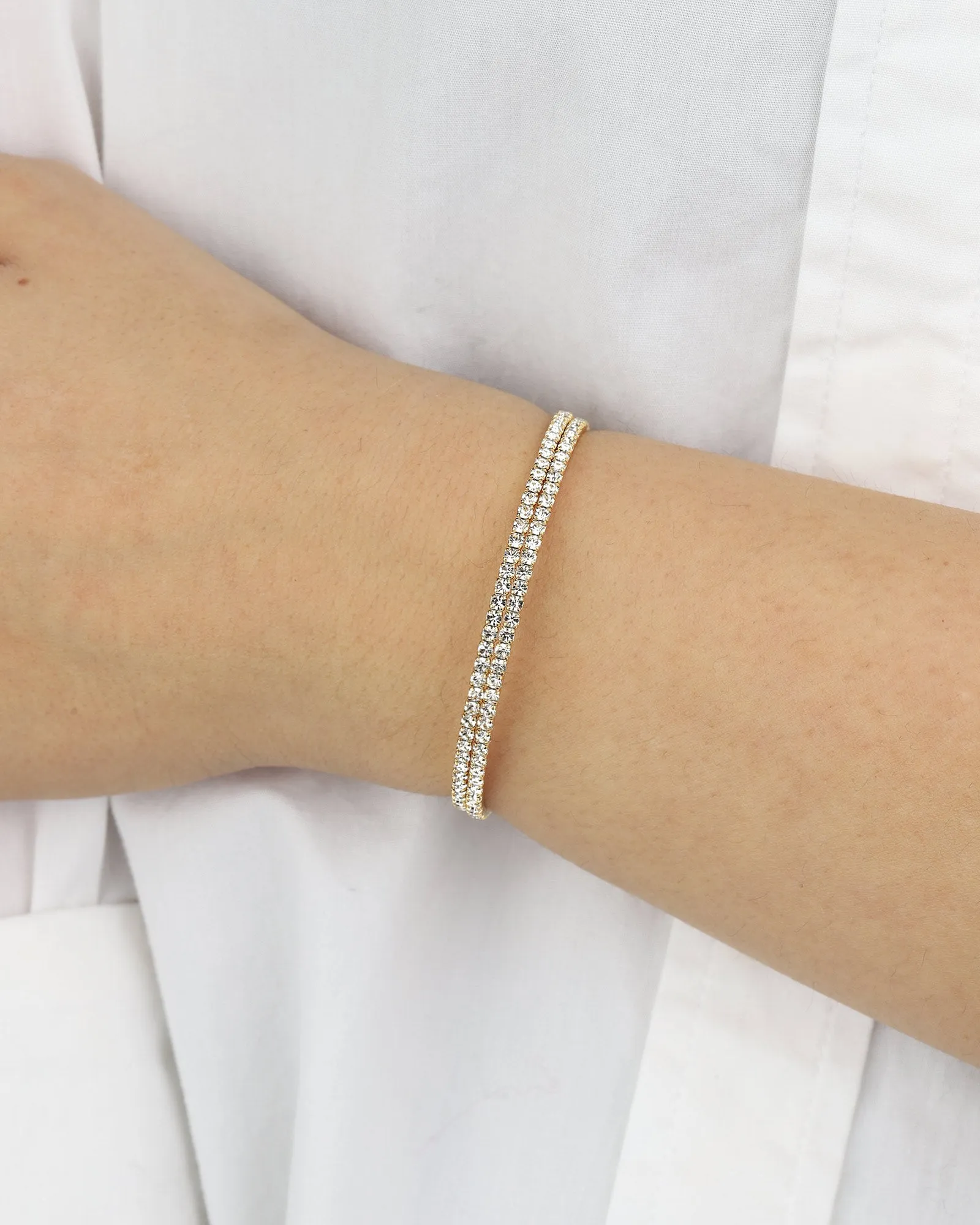 2 Row Crystal Wrap Cuff sold by Blue Ruby product image thumbnail 2