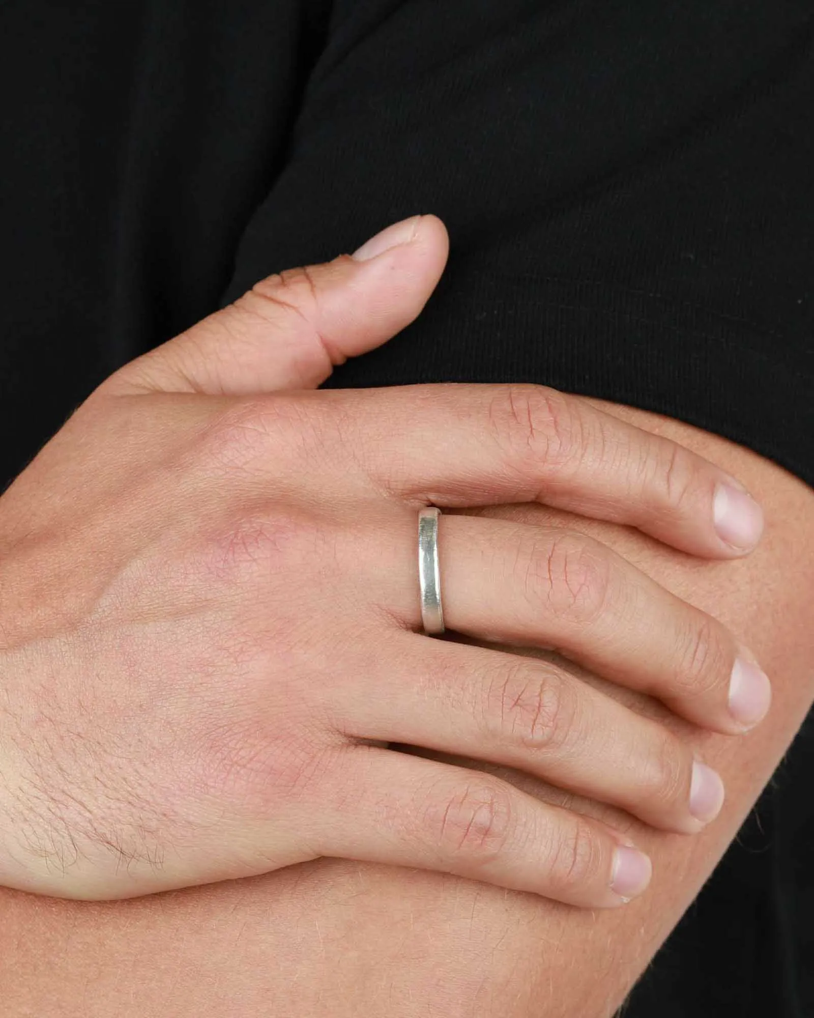 Silver Thin Men's Band sold by Blue Ruby product image thumbnail 2