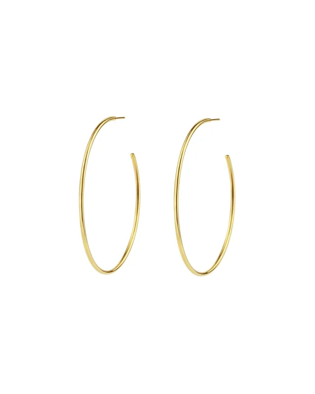 Thin Tube Hoops I 50mm sold by Blue Ruby