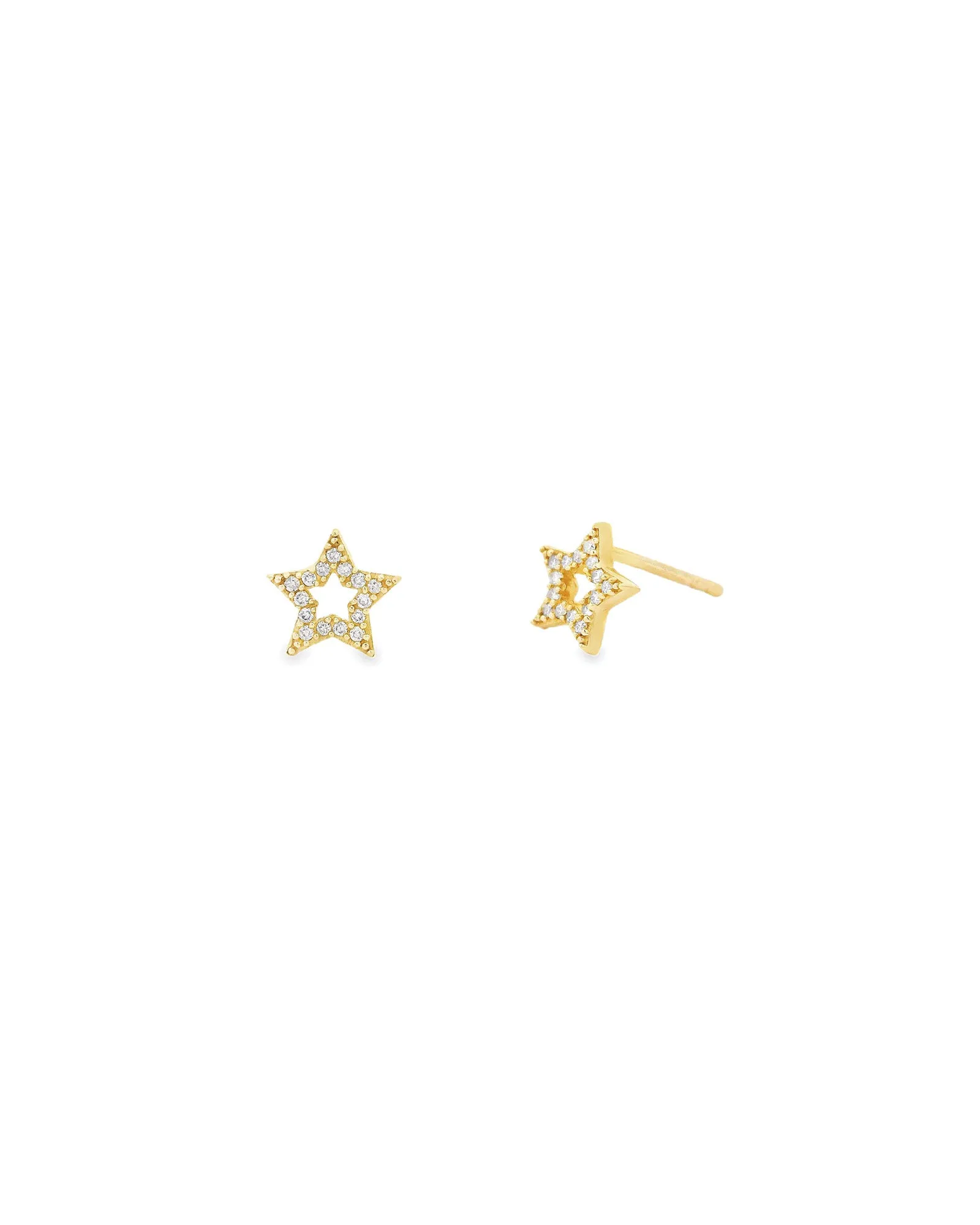 Pavé Open Star Studs sold by Blue Ruby