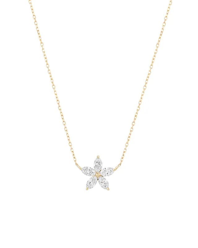 Diamond Flower Necklace sold by Blue Ruby