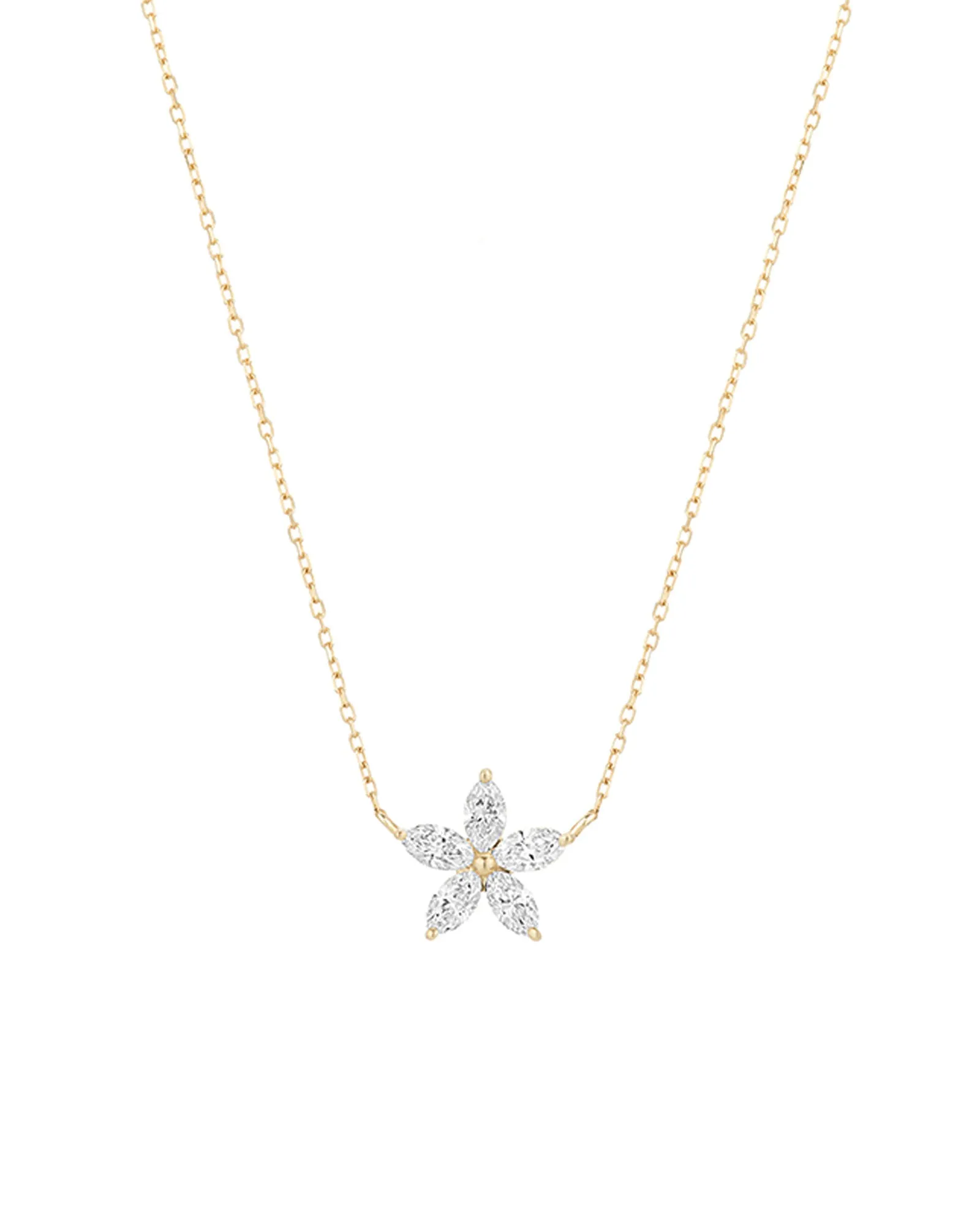Diamond Flower Necklace sold by Blue Ruby