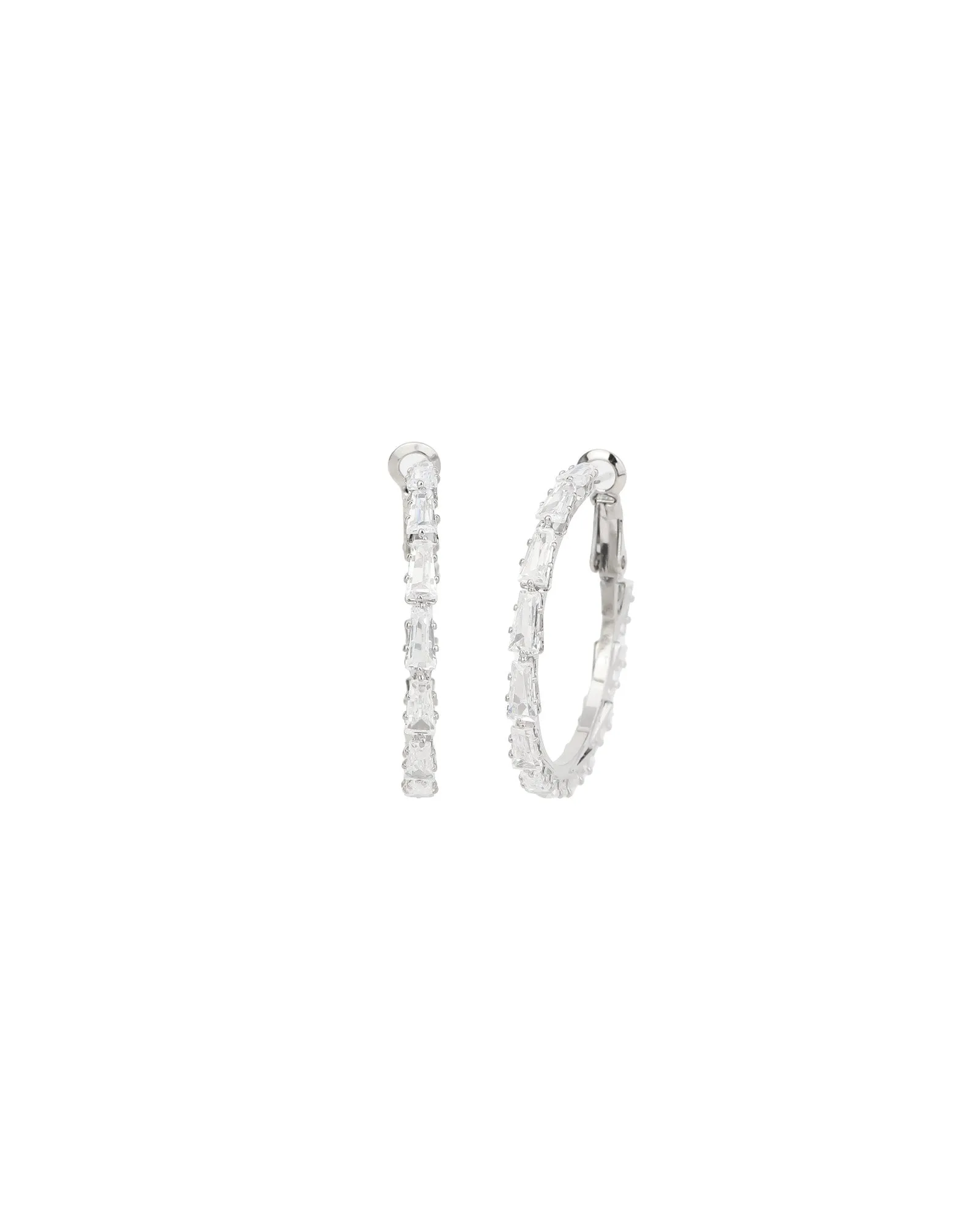 Baguette Crystal Hoop | 34mm sold by Blue Ruby