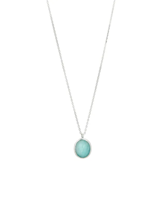 Oval Bezel Stone Necklace sold by Blue Ruby