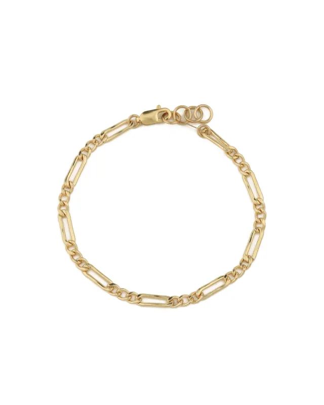 Figaro Chain Bracelet | 3.5mm sold by Blue Ruby