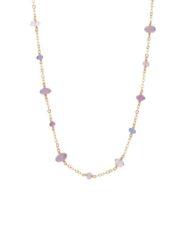 Mixed Stone Station Necklace sold by Blue Ruby