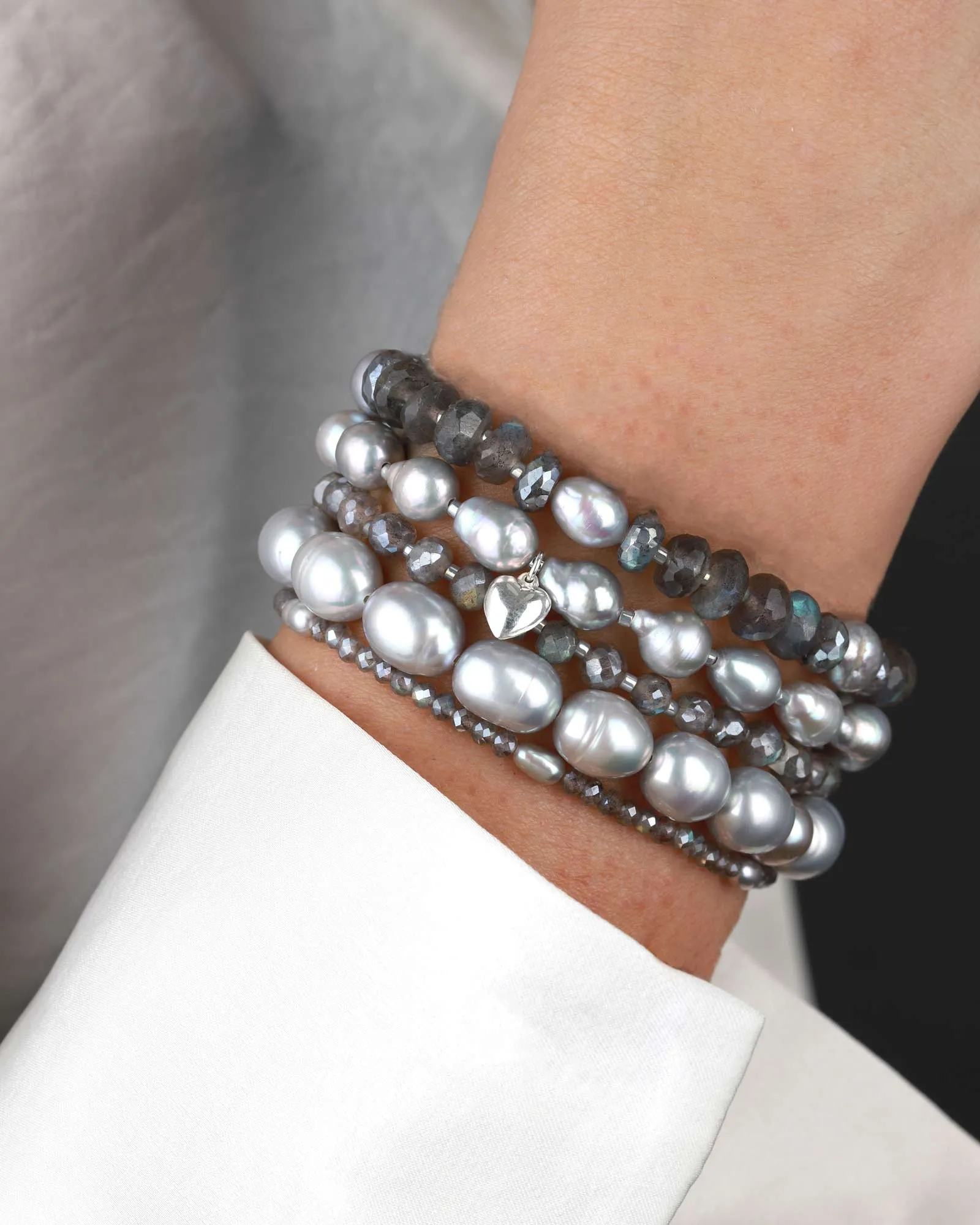 Stone Miyuki Station Pearl Bracelet | 7mm sold by Blue Ruby product image thumbnail 2