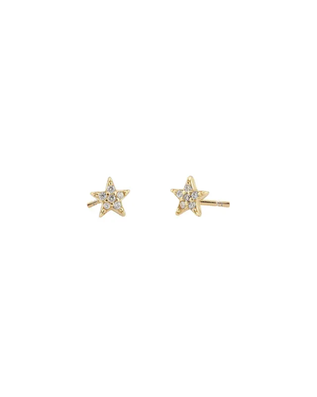 Pavé Star Stud Earrings sold by Blue Ruby