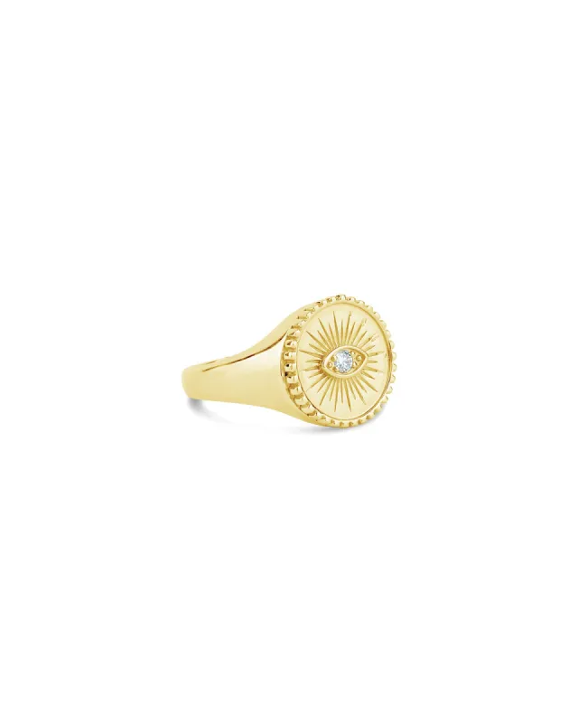 Evil Eye Signet Ring sold by Blue Ruby