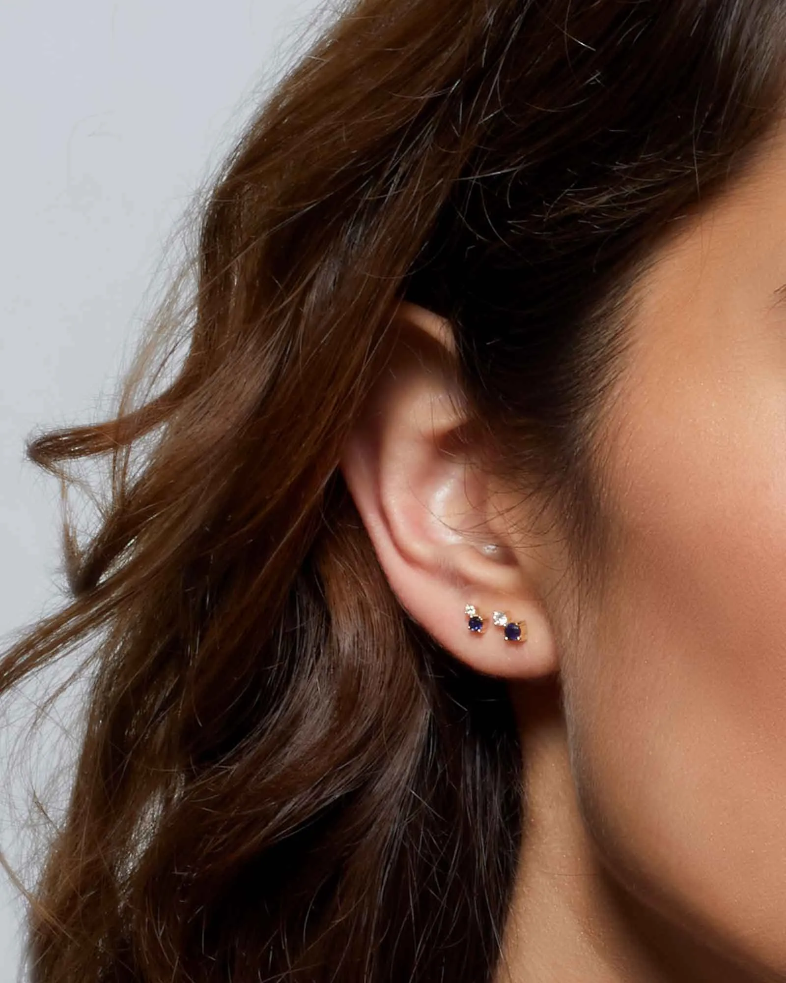 Small Diamond Sapphire Amigos Stud sold by Blue Ruby product image thumbnail 4