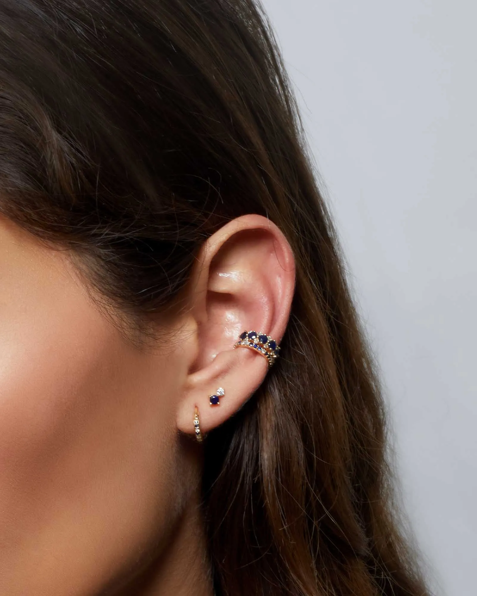 Small Diamond Sapphire Amigos Stud sold by Blue Ruby product image thumbnail 3