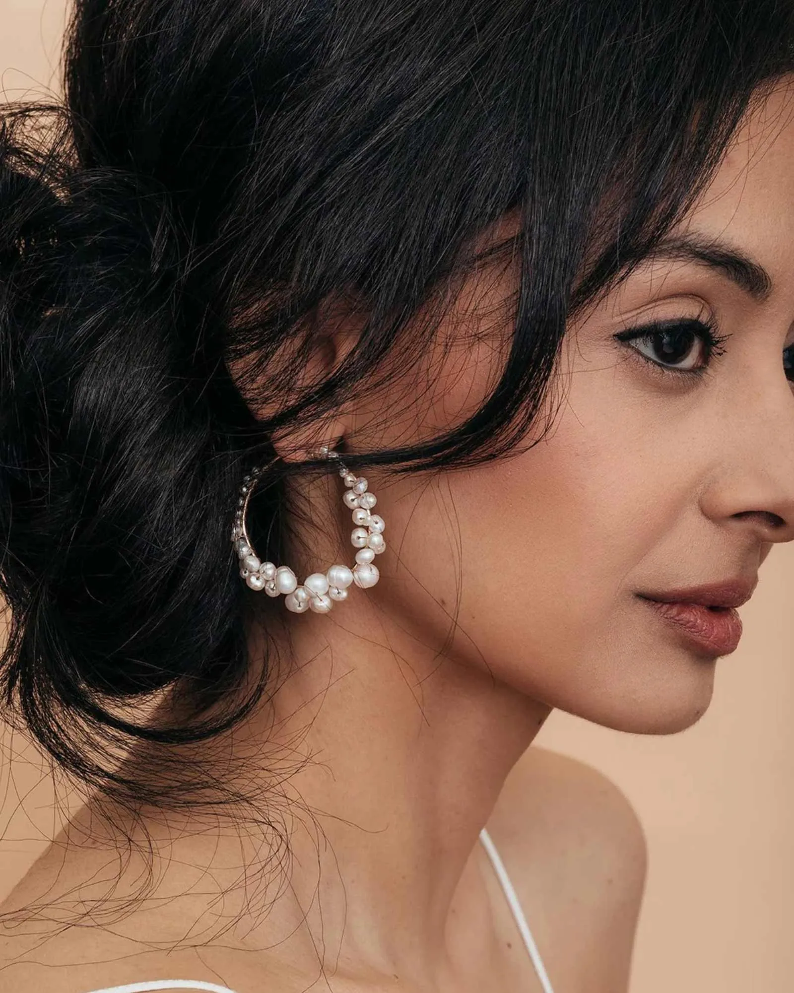 Cruz Pearl Hoops sold by Blue Ruby product image thumbnail 2