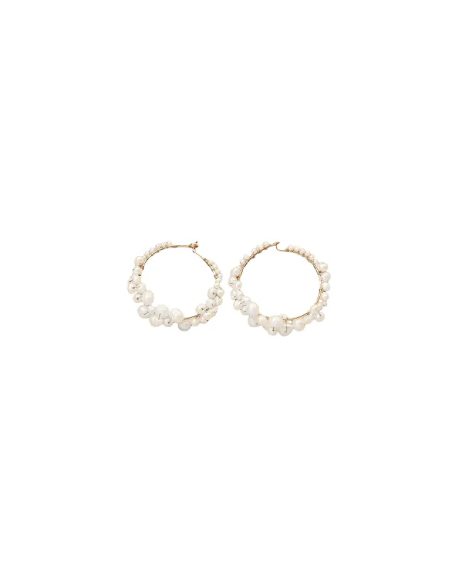 Cruz Pearl Hoops sold by Blue Ruby