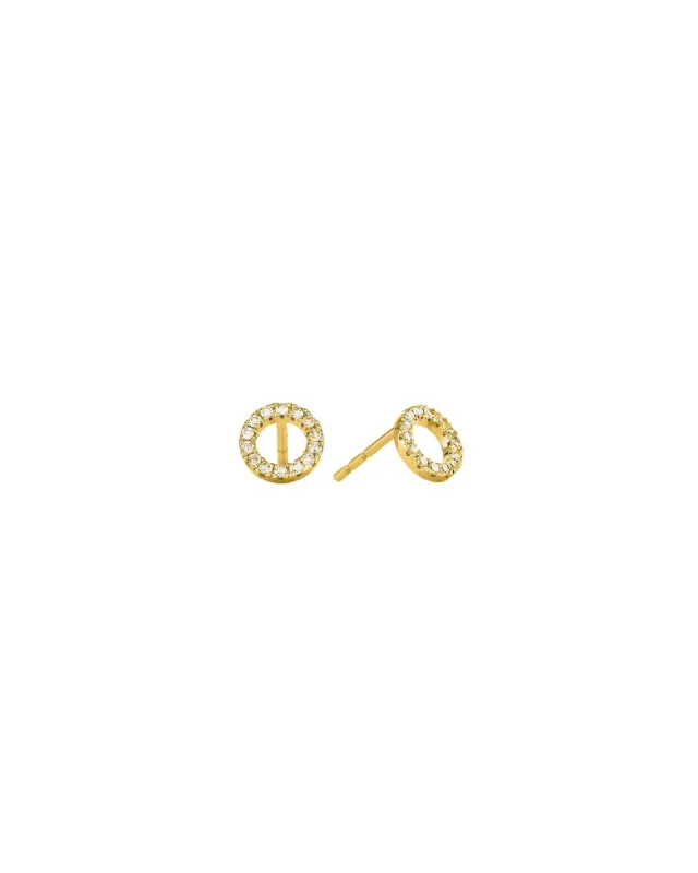 Circle CZ Studs | 6mm sold by Blue Ruby
