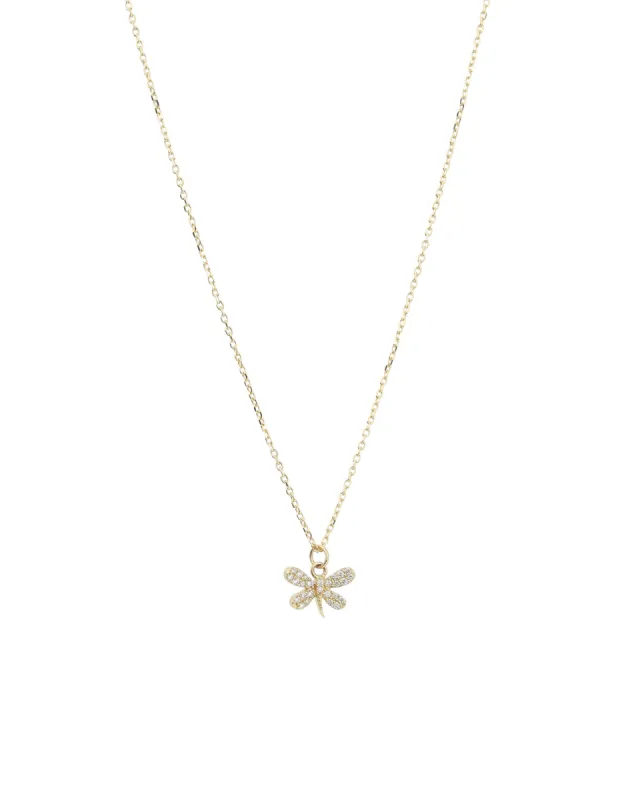 Pavé Dragonfly Cable Necklace sold by Blue Ruby