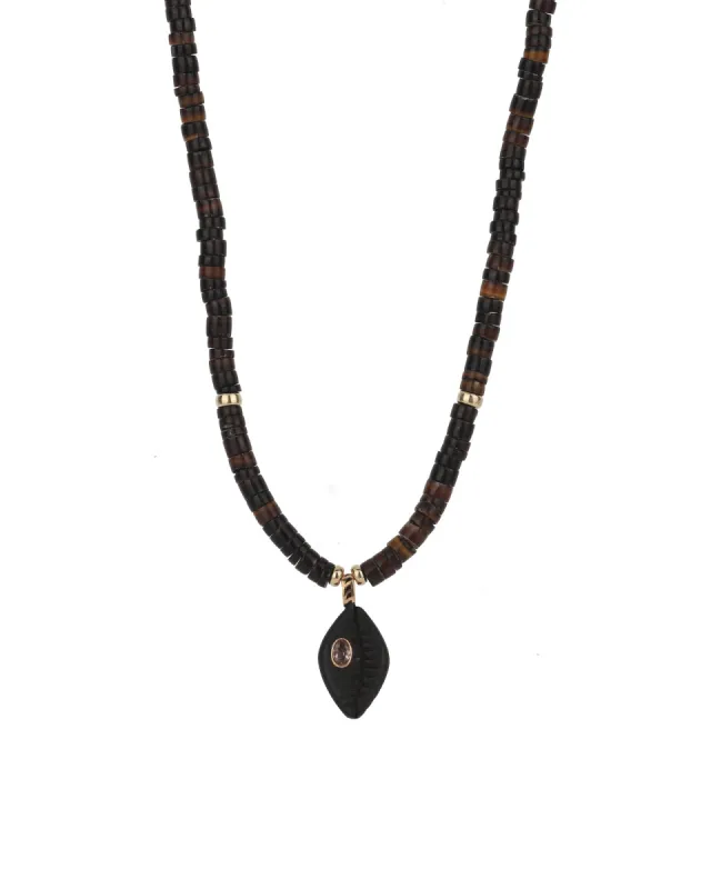 Cowrie Shell Stone Necklace sold by Blue Ruby