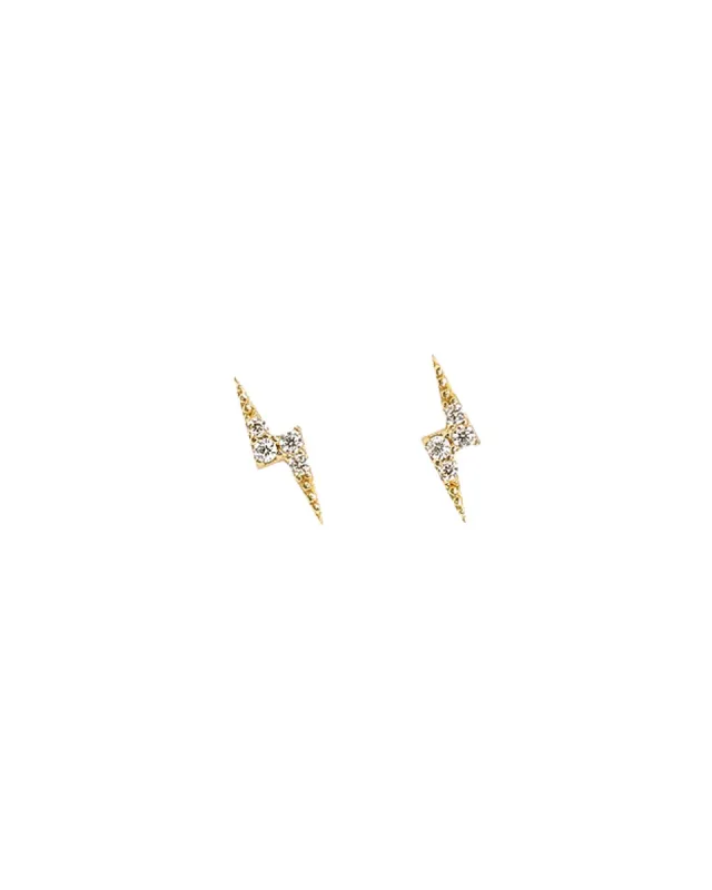 Lightening Bolt CZ Studs sold by Blue Ruby