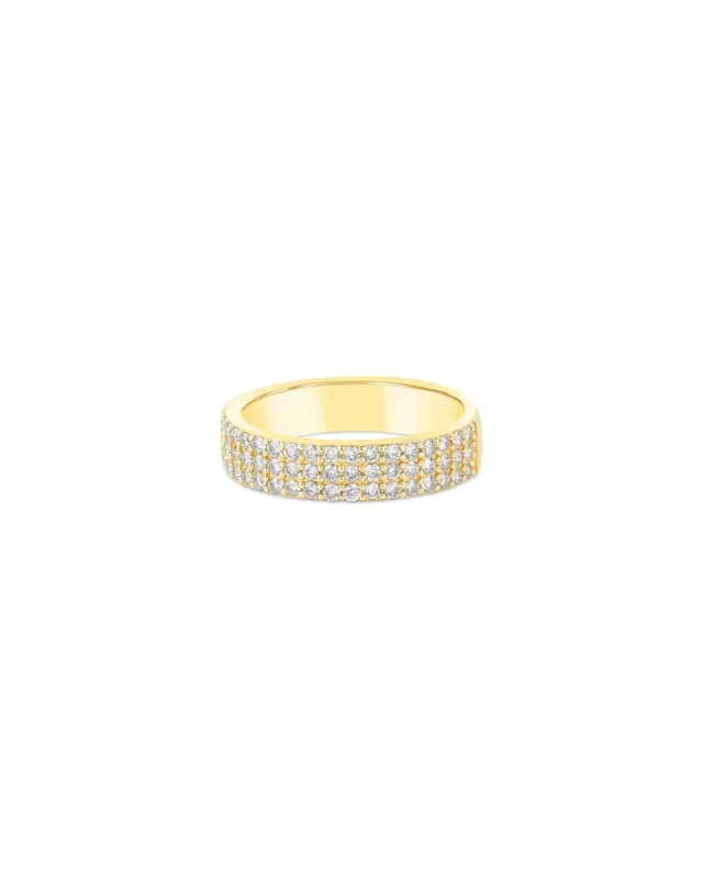 Half Pavé Eternity Ring sold by Blue Ruby