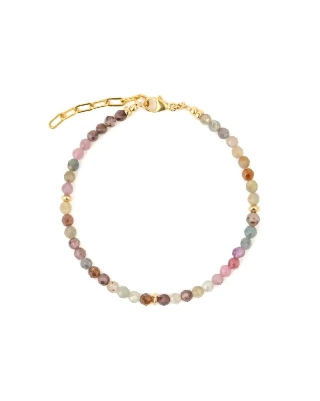 Stone Three Saucer Bracelet | 3.5mm sold by Blue Ruby