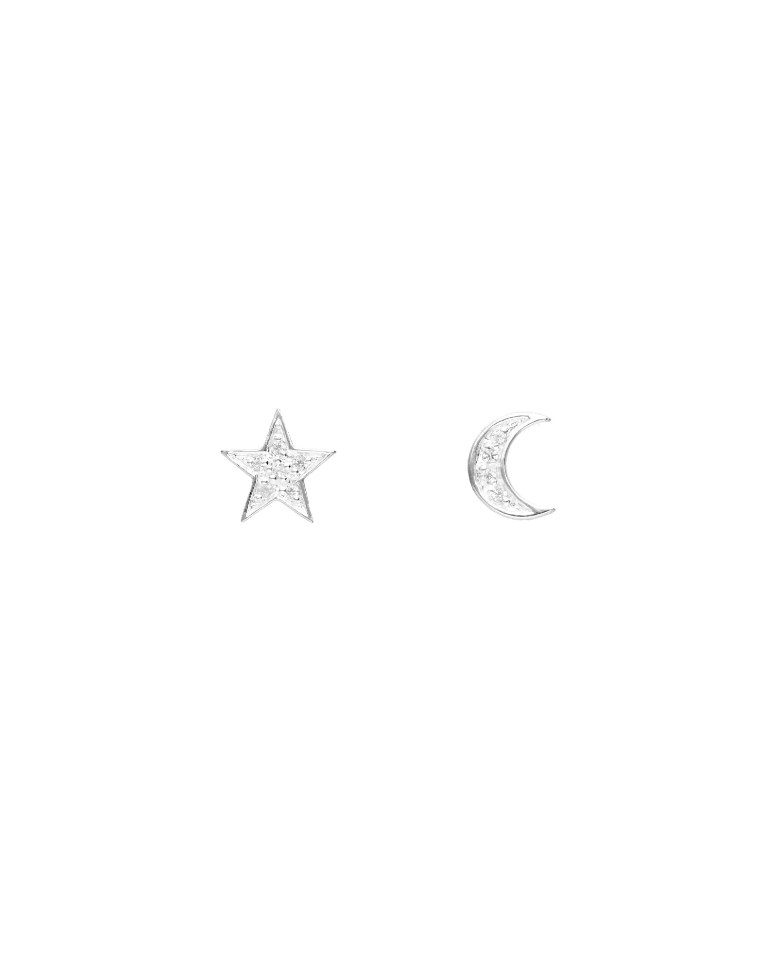 Moon + Star Pavé Studs sold by Blue Ruby