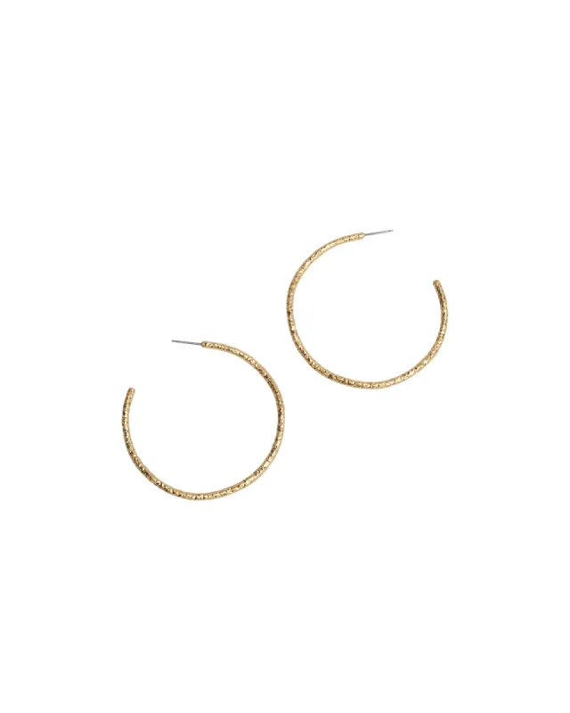 Large Textured Hoops sold by Blue Ruby