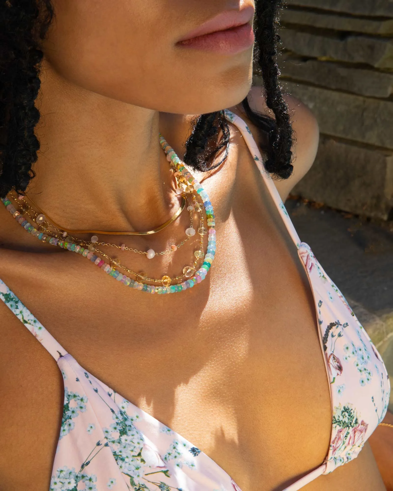 Mixed Stone Station Necklace sold by Blue Ruby product image thumbnail 3