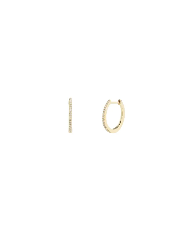 Pavé Huggies | 12mm sold by Blue Ruby