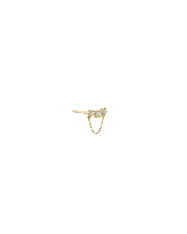 3 CZ Loop Chain Stud sold by Blue Ruby