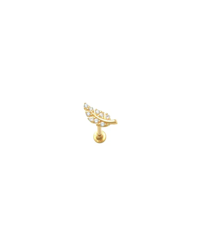 Feather CZ Cartilage Stud sold by Blue Ruby
