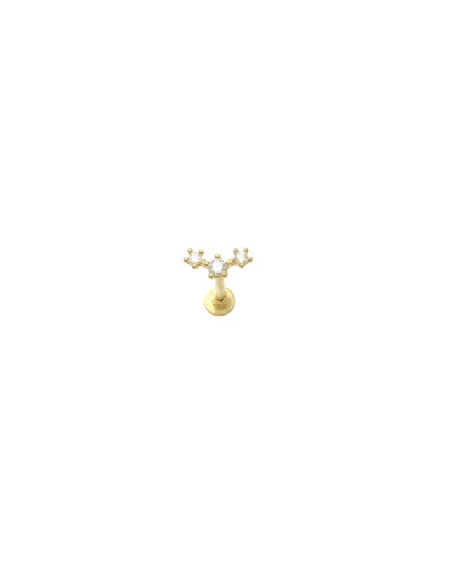 Three Tiny Star CZ Cartilage Stud sold by Blue Ruby