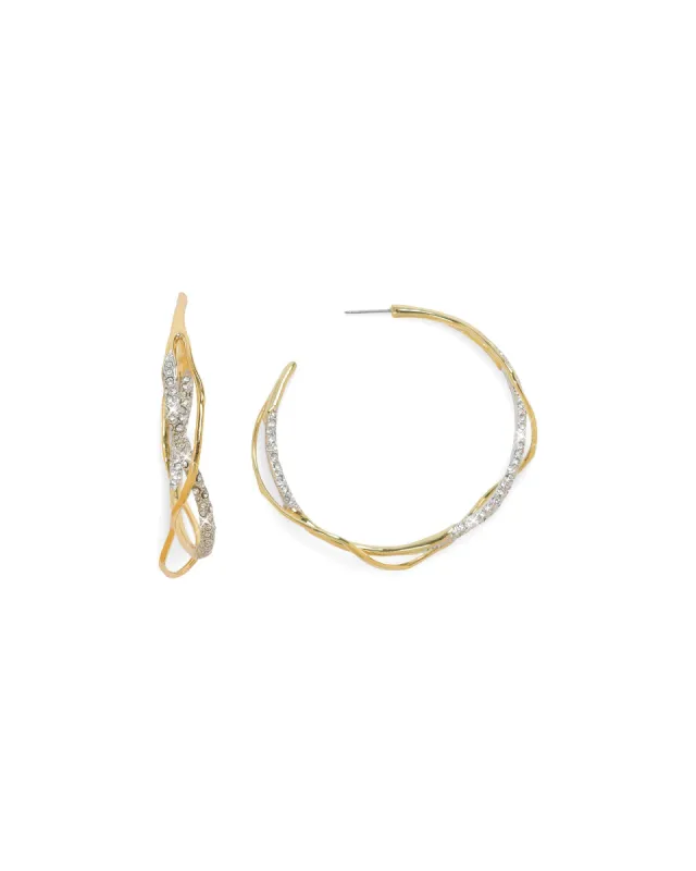 Intertwined Crystal Pavé Hoops sold by Blue Ruby