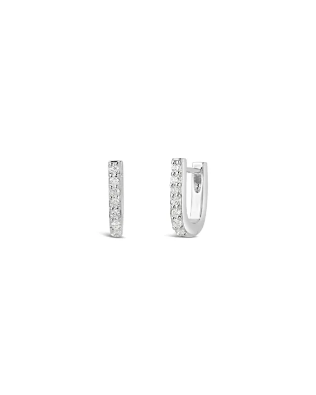 Pavé U Huggies | 13mm sold by Blue Ruby