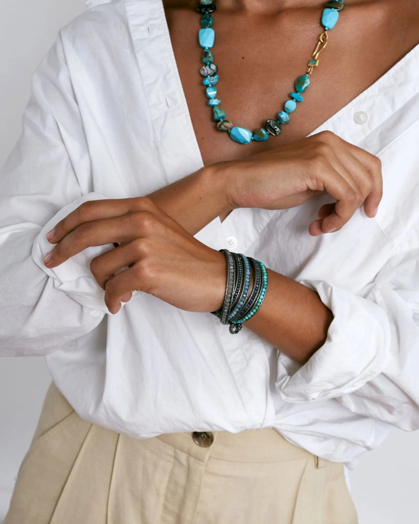 Turquoise 5 Wrap Bracelet sold by Blue Ruby product image thumbnail 2