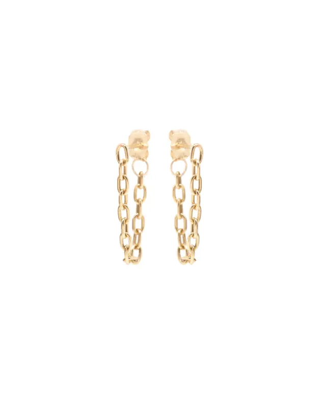 Square Oval Link Chain Earrings sold by Blue Ruby